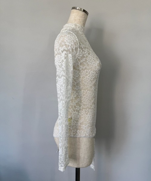 SANSeLF（サンセルフ）の「【SANSeLF】 レースボディスーツ ロングスリーブ ハイネックフィット sanw25s074（その他トップス・レディース・ホワイト/ブラック・FREE）」の14枚目の写真