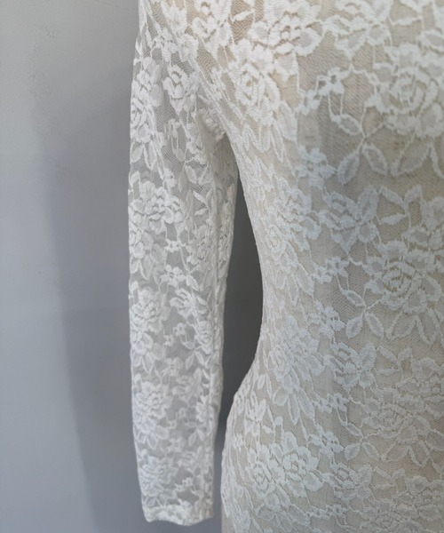 SANSeLF（サンセルフ）の「【SANSeLF】 レースボディスーツ ロングスリーブ ハイネックフィット sanw25s074（その他トップス・レディース・ホワイト/ブラック・FREE）」の18枚目の写真