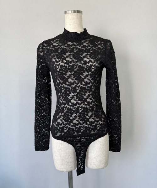 SANSeLF（サンセルフ）の「【SANSeLF】 レースボディスーツ ロングスリーブ ハイネックフィット sanw25s074（その他トップス・レディース・ホワイト/ブラック・FREE）」の19枚目の写真