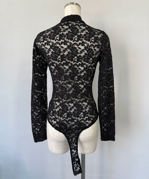 SANSeLF（サンセルフ）の「【SANSeLF】 レースボディスーツ ロングスリーブ ハイネックフィット sanw25s074（その他トップス・レディース・ホワイト/ブラック・FREE）」の20枚目の写真