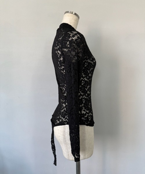 SANSeLF（サンセルフ）の「【SANSeLF】 レースボディスーツ ロングスリーブ ハイネックフィット sanw25s074（その他トップス・レディース・ホワイト/ブラック・FREE）」の21枚目の写真