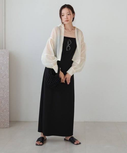 Bab(バブ)の「タックスリーブコンパクトシアーシャツブラウス(シャツ/ブラウス・レディース・ホワイト系その他/ベージュ/サックスブルー・MEDIUM)」の22枚目の写真