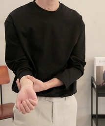 LASOA（ラソア）の「ポンチ素材長袖ベーシックトップス/L00022（Tシャツ/カットソー）」