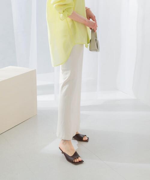 URBAN RESEARCH ROSSO WOMEN（アーバンリサーチ　ロッソ）の「接触冷感リネン混バイヤススカート（スカート・レディース・オフホワイト/チャコールグレー/グリーン系その他・36/38）」の2枚目の写真