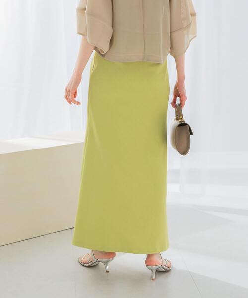 URBAN RESEARCH ROSSO WOMEN（アーバンリサーチ　ロッソ）の「接触冷感リネン混バイヤススカート（スカート・レディース・オフホワイト/チャコールグレー/グリーン系その他・36/38）」の12枚目の写真