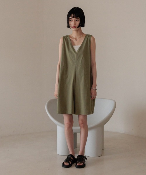 LOWRYS FARM（ローリーズファーム）の「オーシャンパシフィック／ラッシュオールインワン 292213（ラッシュガード・レディース・ブラック/カーキ・FREE）」の6枚目の写真