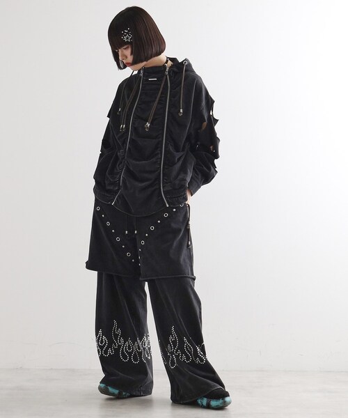 tk.TAKEO KIKUCHI（ティーケータケオキクチ）の「K’PJT by AOI 『Lightweight Parka』（パーカー・レディース・ブラック系/ブラック・66）」の7枚目の写真