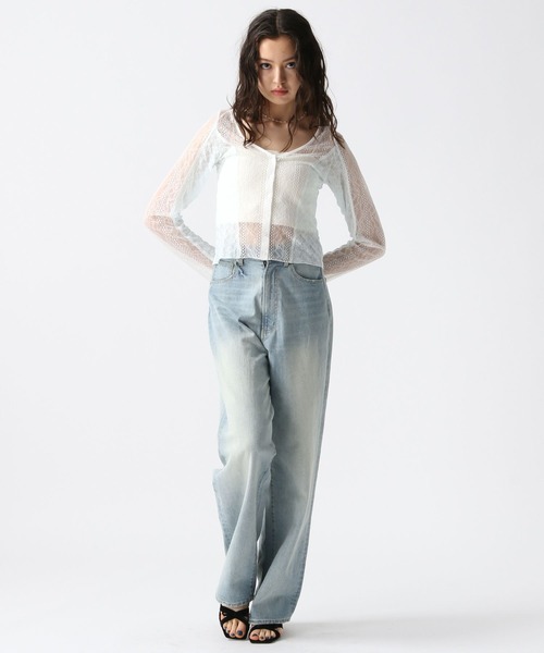 FOREVER 21（フォーエバー トゥエンティーワン）の「【2025SS】切り替えレースカーディガン（カーディガン/ボレロ・レディース・ブラック/オフホワイト/ブルー系その他・FREE）」の12枚目の写真