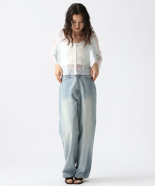 FOREVER 21（フォーエバー トゥエンティーワン）の「【2025SS】切り替えレースカーディガン（カーディガン/ボレロ・レディース・ブラック/オフホワイト/ブルー系その他・FREE）」の11枚目の写真