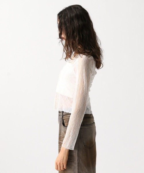 FOREVER 21（フォーエバー トゥエンティーワン）の「【2025SS】切り替えレースカーディガン（カーディガン/ボレロ・レディース・ブラック/オフホワイト/ブルー系その他・FREE）」の21枚目の写真
