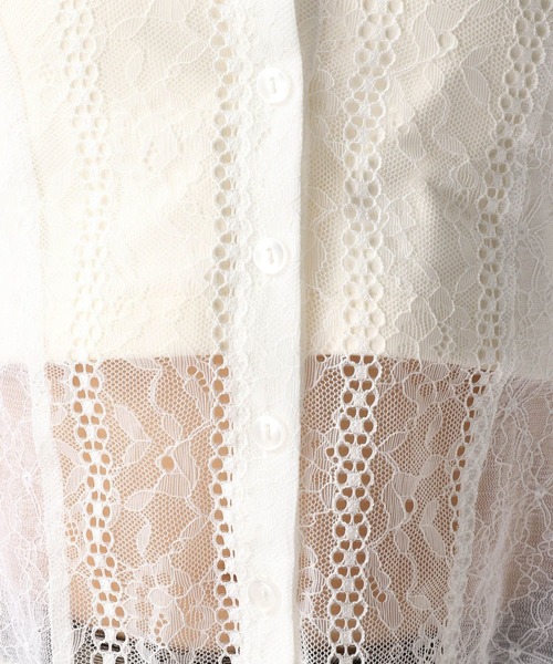 FOREVER 21（フォーエバー トゥエンティーワン）の「【2025SS】切り替えレースカーディガン（カーディガン/ボレロ・レディース・ブラック/オフホワイト/ブルー系その他・FREE）」の15枚目の写真