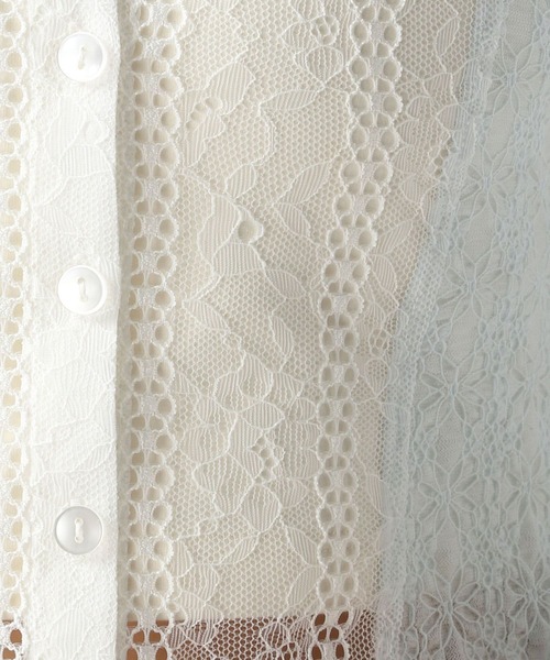 FOREVER 21（フォーエバー トゥエンティーワン）の「【2025SS】切り替えレースカーディガン（カーディガン/ボレロ・レディース・ブラック/オフホワイト/ブルー系その他・FREE）」の13枚目の写真