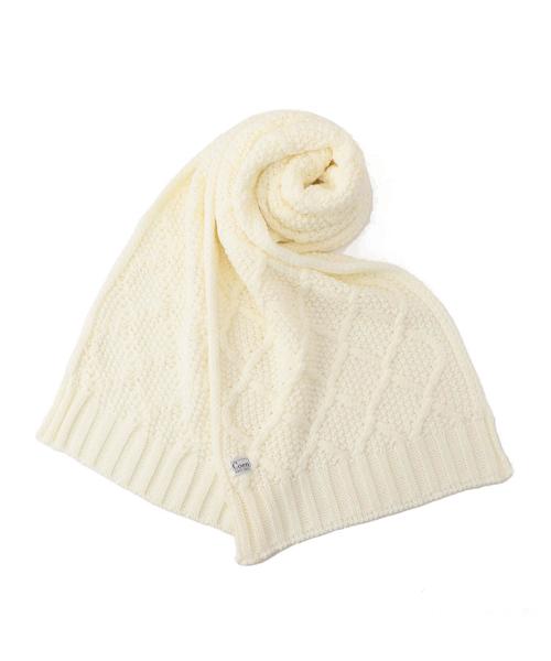 coen（コーエン）の「ケーブルマフラー（マフラー・メンズ・グレー/ネイビー/オフホワイト・フリー）」の2枚目の写真