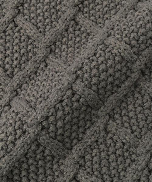 coen（コーエン）の「ケーブルマフラー（マフラー・メンズ・グレー/ネイビー/オフホワイト・フリー）」の6枚目の写真