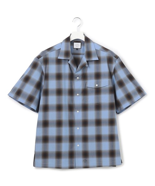 J.PRESS YORK STREET(ジェイプレスヨークストリート)の「【UNISEX】オンブレーチェック オープンカラーシャツ(シャツ/ブラウス・メンズ・サックスブルー系3/ネイビー系3/ライトグレー系3・SMALL/LARGE/MEDIUM)」の3枚目の写真