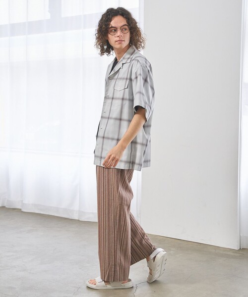 J.PRESS YORK STREET(ジェイプレスヨークストリート)の「【UNISEX】オンブレーチェック オープンカラーシャツ(シャツ/ブラウス・メンズ・サックスブルー系3/ネイビー系3/ライトグレー系3・SMALL/LARGE/MEDIUM)」の9枚目の写真