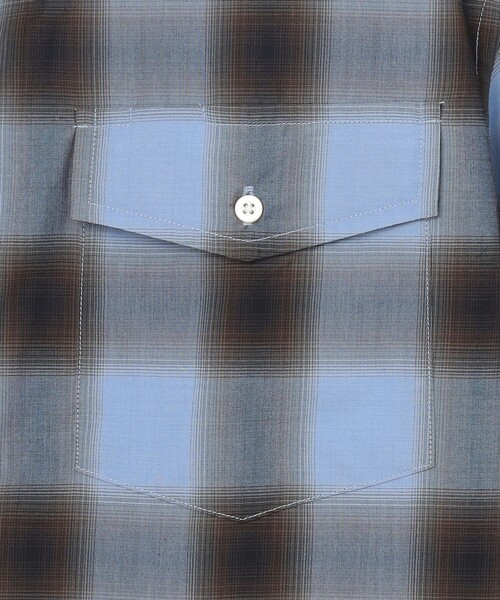 J.PRESS YORK STREET(ジェイプレスヨークストリート)の「【UNISEX】オンブレーチェック オープンカラーシャツ(シャツ/ブラウス・メンズ・サックスブルー系3/ネイビー系3/ライトグレー系3・SMALL/LARGE/MEDIUM)」の15枚目の写真