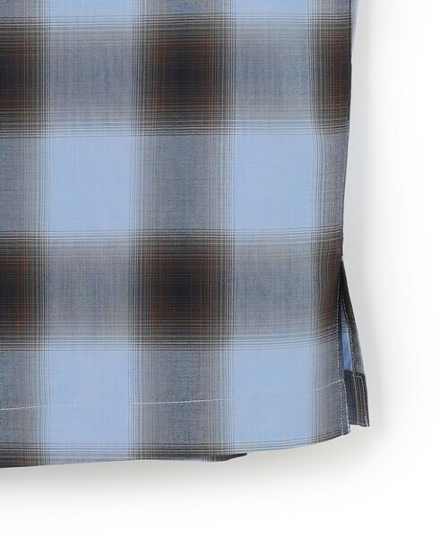 J.PRESS YORK STREET(ジェイプレスヨークストリート)の「【UNISEX】オンブレーチェック オープンカラーシャツ(シャツ/ブラウス・メンズ・サックスブルー系3/ネイビー系3/ライトグレー系3・SMALL/LARGE/MEDIUM)」の4枚目の写真