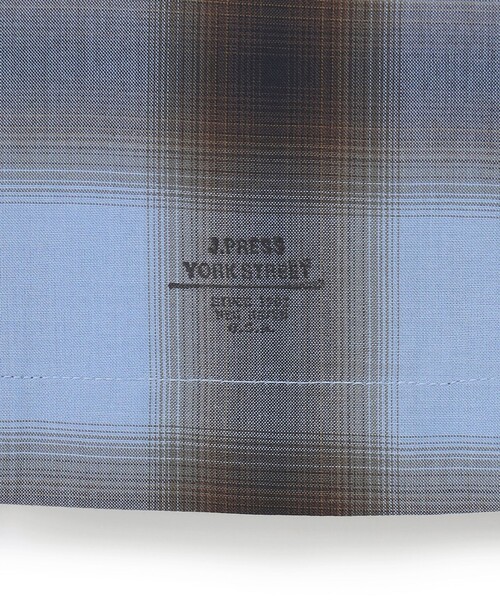 J.PRESS YORK STREET(ジェイプレスヨークストリート)の「【UNISEX】オンブレーチェック オープンカラーシャツ(シャツ/ブラウス・メンズ・サックスブルー系3/ネイビー系3/ライトグレー系3・SMALL/LARGE/MEDIUM)」の5枚目の写真