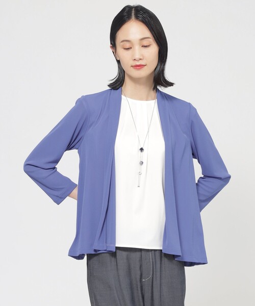 tシャツ 「L」「UV対策」「吸水速乾」「防しわ」「ウォッシャブル」マットフライスジャージショートカーディガン レディース UV対策】【吸水速乾】【防しわ】【ウォッシャブル】マット