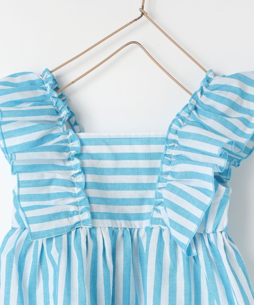 LOWRYS FARM（ローリーズファーム）の「ストライプフリルブラウス　495481（シャツ/ブラウス・キッズ・ピンク/ブルー/イエロー・110cm/150cm/140cm/130cm/120cm）」の4枚目の写真