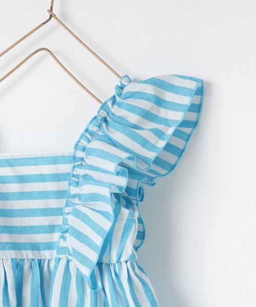 LOWRYS FARM（ローリーズファーム）の「ストライプフリルブラウス　495481（シャツ/ブラウス・キッズ・ピンク/ブルー/イエロー・110cm/150cm/140cm/130cm/120cm）」の5枚目の写真