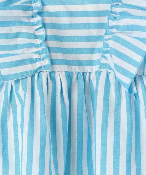 LOWRYS FARM（ローリーズファーム）の「ストライプフリルブラウス　495481（シャツ/ブラウス・キッズ・ピンク/ブルー/イエロー・110cm/150cm/140cm/130cm/120cm）」の7枚目の写真