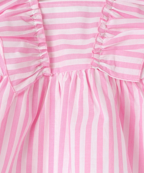 LOWRYS FARM（ローリーズファーム）の「ストライプフリルブラウス　495481（シャツ/ブラウス・キッズ・ピンク/ブルー/イエロー・110cm/150cm/140cm/130cm/120cm）」の11枚目の写真