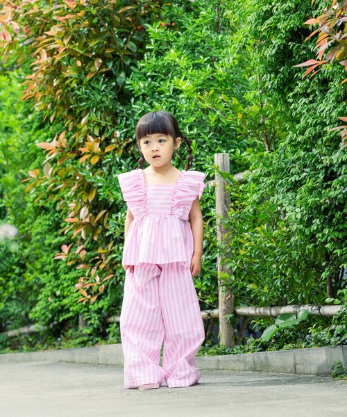 LOWRYS FARM（ローリーズファーム）の「ストライプフリルブラウス　495481（シャツ/ブラウス・キッズ・ピンク/ブルー/イエロー・110cm/150cm/140cm/130cm/120cm）」の15枚目の写真