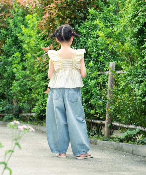 LOWRYS FARM（ローリーズファーム）の「ストライプフリルブラウス　495481（シャツ/ブラウス・キッズ・ピンク/ブルー/イエロー・110cm/150cm/140cm/130cm/120cm）」の21枚目の写真