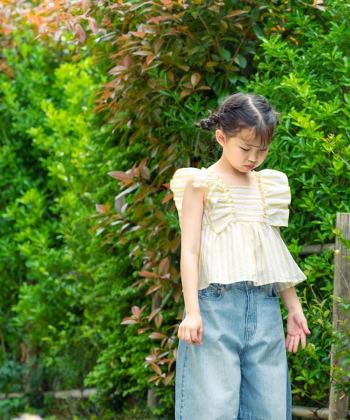 LOWRYS FARM（ローリーズファーム）の「ストライプフリルブラウス　495481（シャツ/ブラウス・キッズ・ピンク/ブルー/イエロー・110cm/150cm/140cm/130cm/120cm）」の22枚目の写真