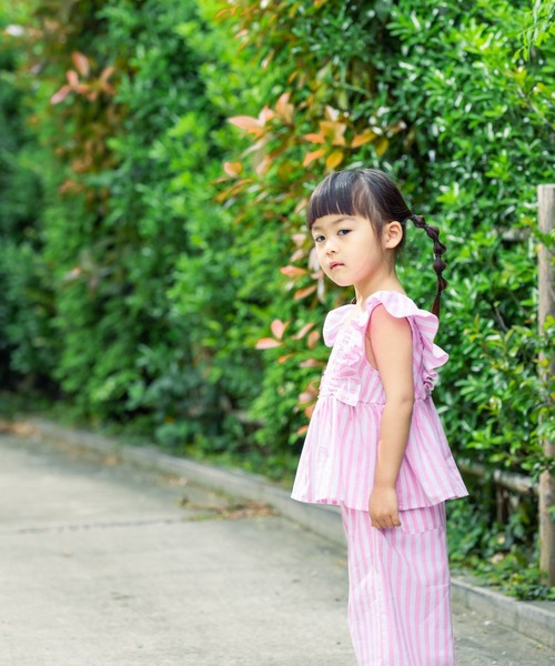 LOWRYS FARM（ローリーズファーム）の「ストライプフリルブラウス　495481（シャツ/ブラウス・キッズ・ピンク/ブルー/イエロー・110cm/150cm/140cm/130cm/120cm）」の16枚目の写真