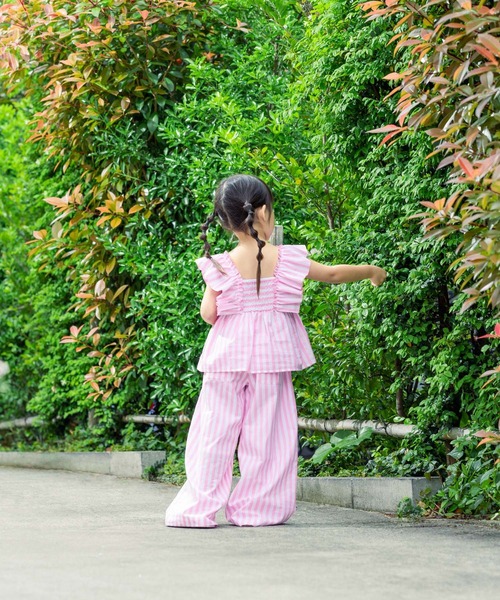 LOWRYS FARM（ローリーズファーム）の「ストライプフリルブラウス　495481（シャツ/ブラウス・キッズ・ピンク/ブルー/イエロー・110cm/150cm/140cm/130cm/120cm）」の14枚目の写真