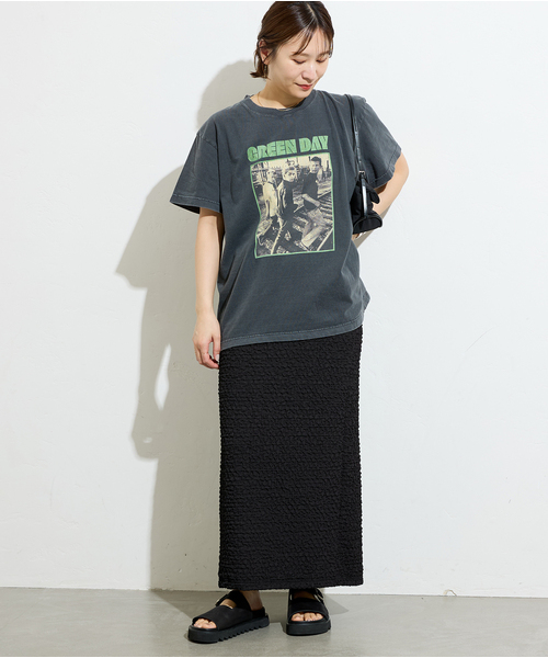 JOURNAL STANDARD（ジャーナルスタンダード）の「シャーリングフィットスカート（スカート・レディース・ホワイト/ブラック・FREE）」の6枚目の写真