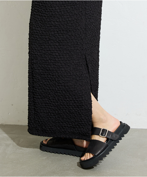 JOURNAL STANDARD（ジャーナルスタンダード）の「シャーリングフィットスカート（スカート・レディース・ホワイト/ブラック・FREE）」の9枚目の写真