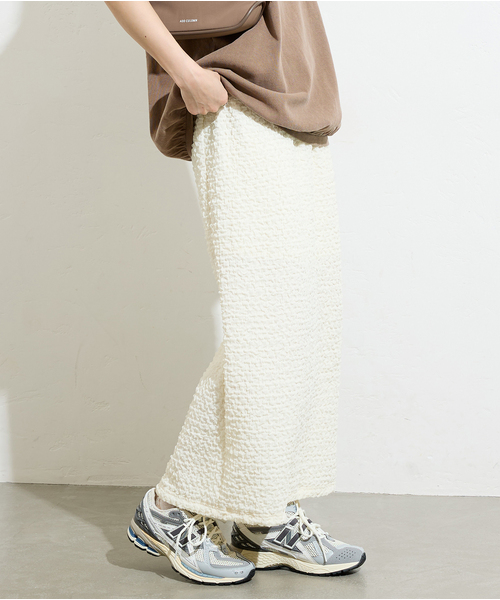 JOURNAL STANDARD（ジャーナルスタンダード）の「シャーリングフィットスカート（スカート・レディース・ホワイト/ブラック・FREE）」の12枚目の写真