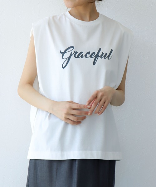 セール】ショルダータックロゴカットソー（Tシャツ/カットソー