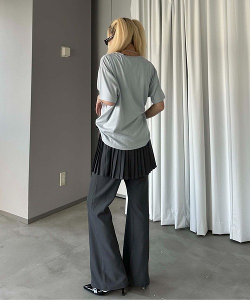 sedacle girl(セダクルガール)の「スカートセットスラックス(スカート・レディース・チャコールグレー/ブラック・SMALL/MEDIUM)」の3枚目の写真