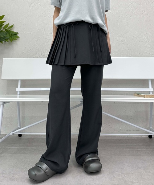 sedacle girl(セダクルガール)の「スカートセットスラックス(スカート・レディース・チャコールグレー/ブラック・SMALL/MEDIUM)」の10枚目の写真