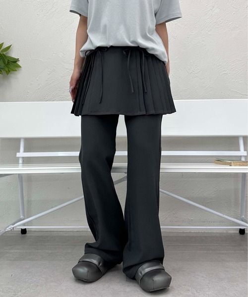 sedacle girl(セダクルガール)の「スカートセットスラックス(スカート・レディース・チャコールグレー/ブラック・SMALL/MEDIUM)」の9枚目の写真