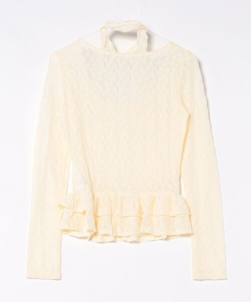 almo（アルモ）の「【LAMPOON】ストールセットレースフリルブラウス（シャツ/ブラウス・レディース・アイボリー/ホワイト・SMALL/MEDIUM/LARGE）」の4枚目の写真