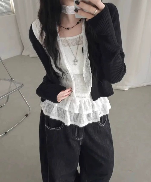 almo（アルモ）の「【LAMPOON】ストールセットレースフリルブラウス（シャツ/ブラウス・レディース・アイボリー/ホワイト・SMALL/MEDIUM/LARGE）」の15枚目の写真