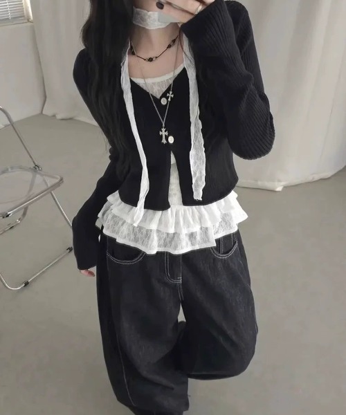 almo（アルモ）の「【LAMPOON】ストールセットレースフリルブラウス（シャツ/ブラウス・レディース・アイボリー/ホワイト・SMALL/MEDIUM/LARGE）」の18枚目の写真