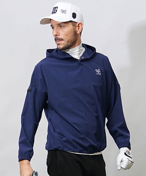 DIVINER GOLF】フードプルオーバーブルゾン メンズ プルパーカー