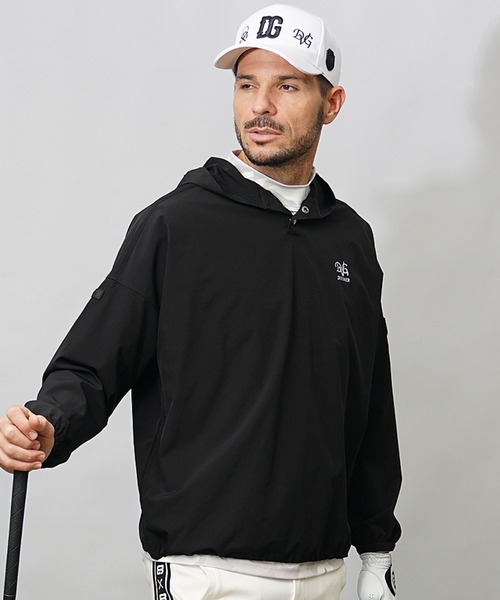 DIVINER GOLF】フードプルオーバーブルゾン メンズ プルパーカー