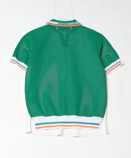 DECEMBERMAY(ディセンバーメイ)の「Meshknit combi skipper polo(Tシャツ/カットソー・レディース・ブラック/ホワイト/イエロー・MEDIUM/SMALL)」の6枚目の写真