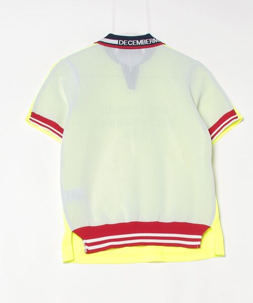 DECEMBERMAY(ディセンバーメイ)の「Meshknit combi skipper polo(Tシャツ/カットソー・レディース・ブラック/ホワイト/イエロー・MEDIUM/SMALL)」の8枚目の写真
