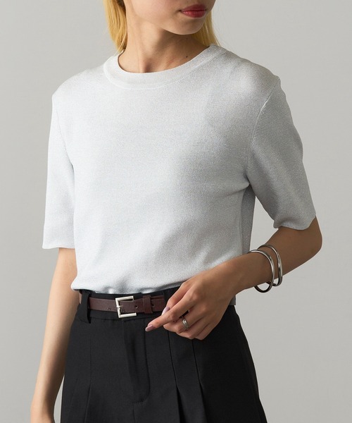 ニット セーター 「MAGASIN DE MODE Onjna」12Gラメニットプルオーバー trc レディース セール】【MAGASIN DE MODE Onjna】12Gラメニットプルオーバー