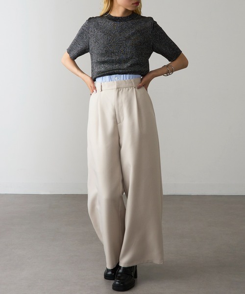 MAGASIN DE MODE Onjna(マガジンデモードオンジェナ )の「【MAGASIN DE MODE Onjna】12Gラメニットプルオーバー trc(ニット/セーター・レディース・ライム/オフホワイト/ブラック・FREE)」の14枚目の写真