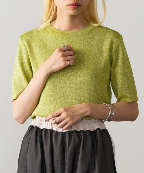 ニット セーター 「MAGASIN DE MODE Onjna」12Gラメニットプルオーバー trc レディース セール】【MAGASIN DE MODE Onjna】12Gラメニットプルオーバー